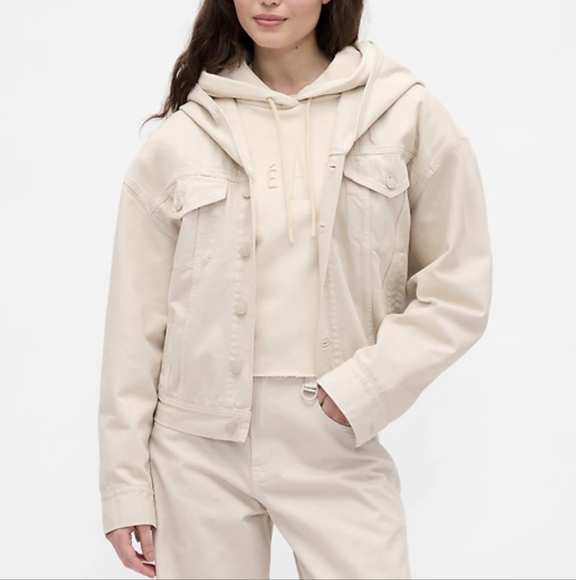 GAP x BEIS Casual Baggy Classic Light Tundra Denim Jacket - Picture 3 of 3